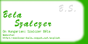 bela szalczer business card