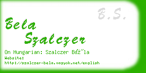 bela szalczer business card